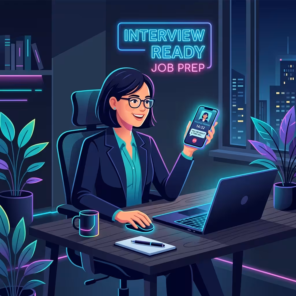Practicing behavioral interview on smartphone